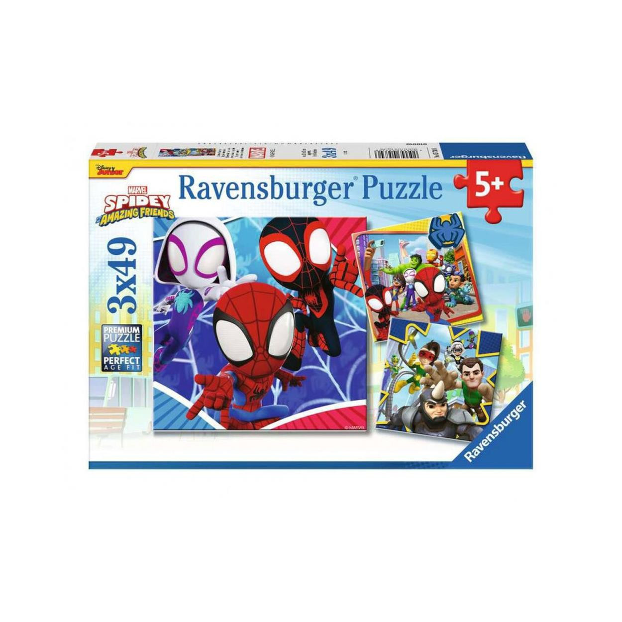 Puzzle Spider-Man Spidey & His Amazing Friends 3x49 Peças Ravensburger