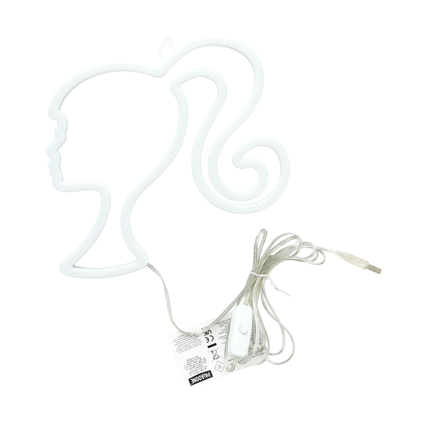 Candeeiro LED Neon Barbie Silhueta de Parede Paladone