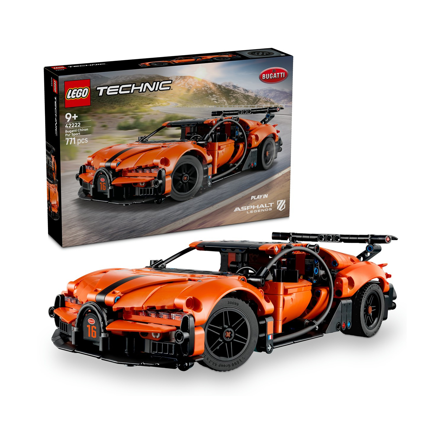 LEGO Technic Bugatti Chiron Pur Sport Hypercar 42222