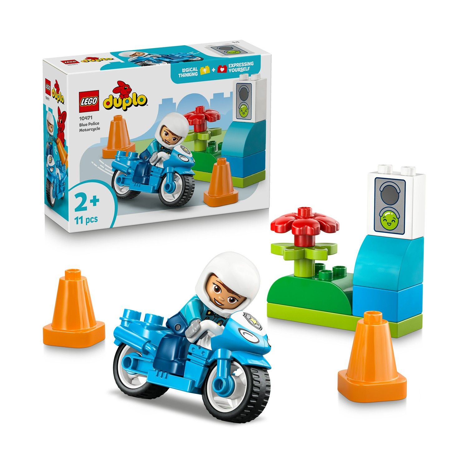 LEGO DUPLO Town Blue Police Motorcycle 10471