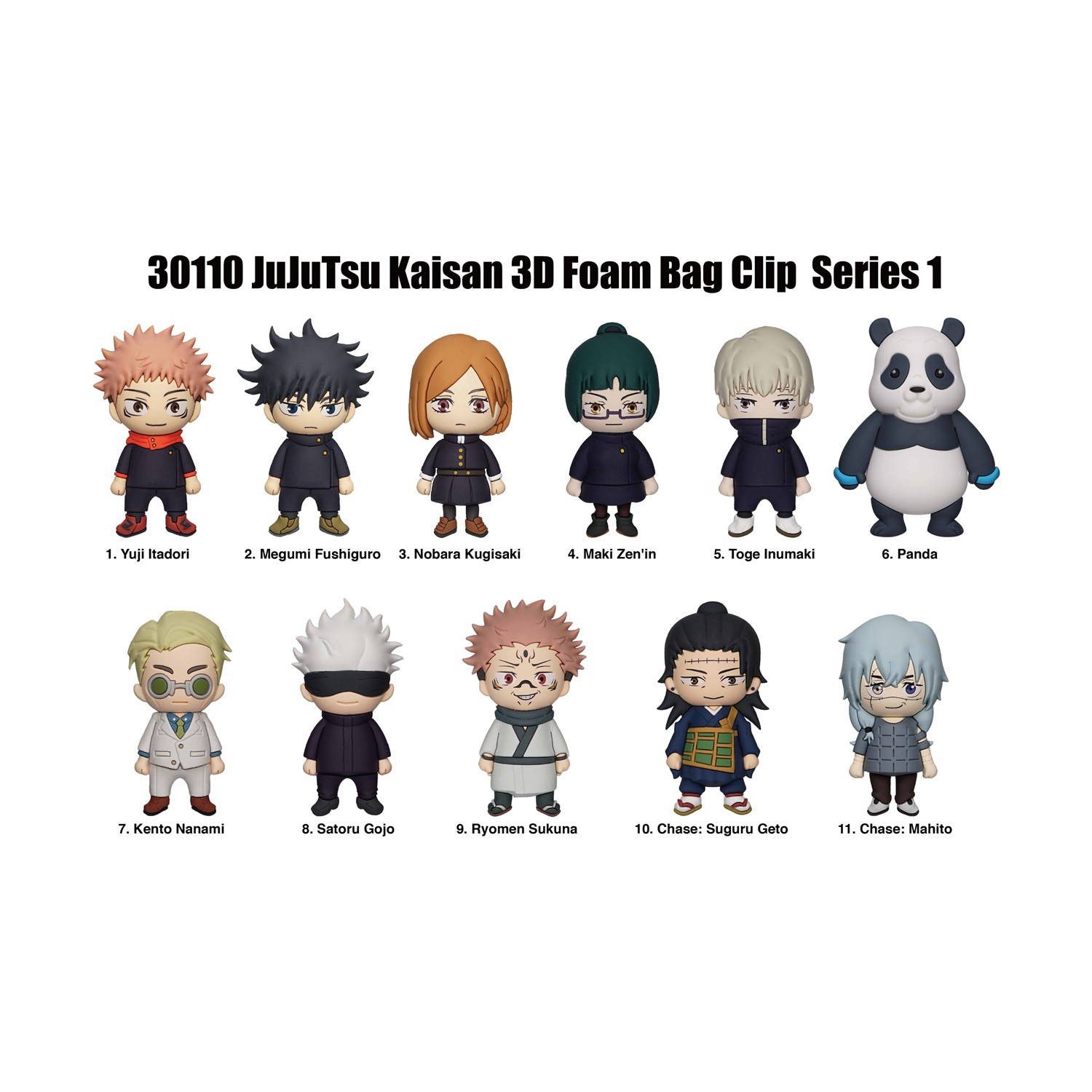 Jujutsu Kaisen 3D Foam Bag Clip Serie 1 Bolsa Sorpresa Monogram