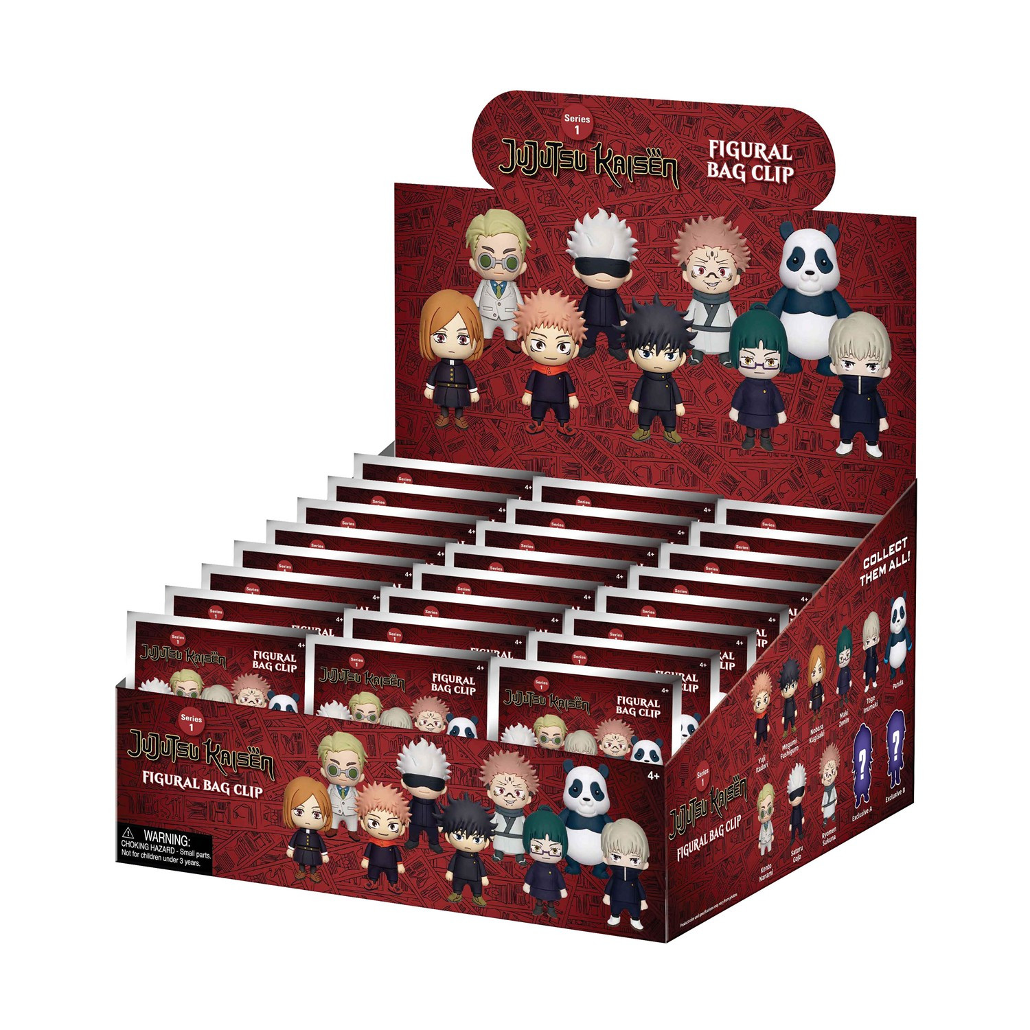 Jujutsu Kaisen 3D Foam Bag Clip Serie 1 Bolsa Sorpresa Monogram