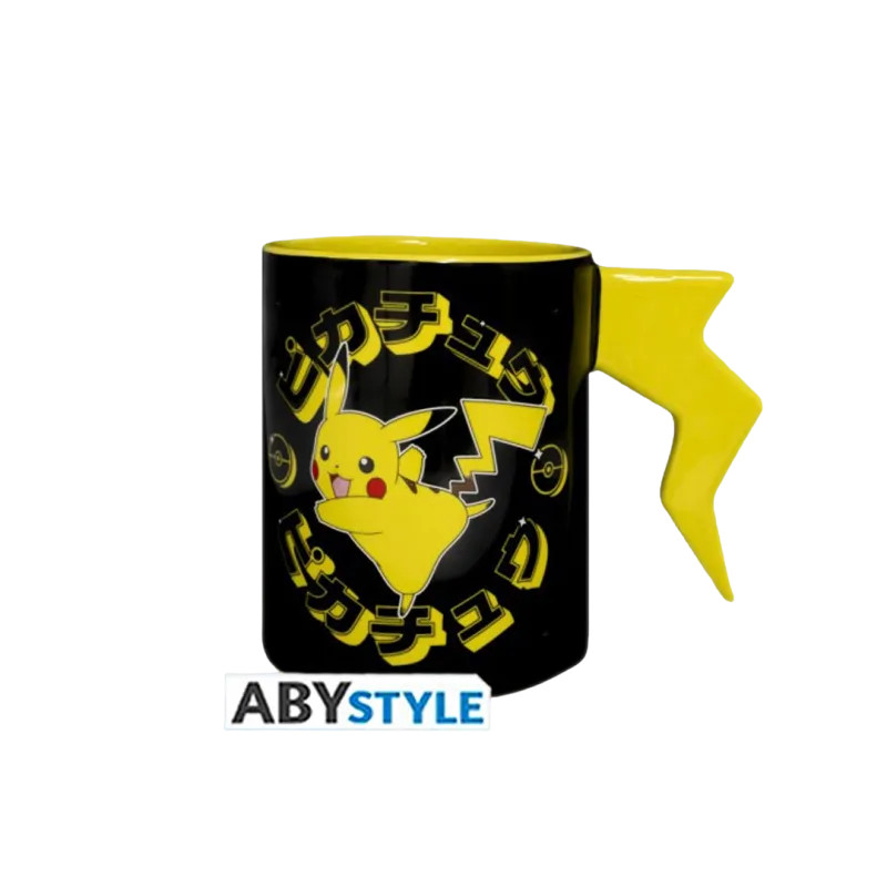 Pokémon Caneca 3D Pikachu Lightning Bolt 460ml Oficial ABYstyle