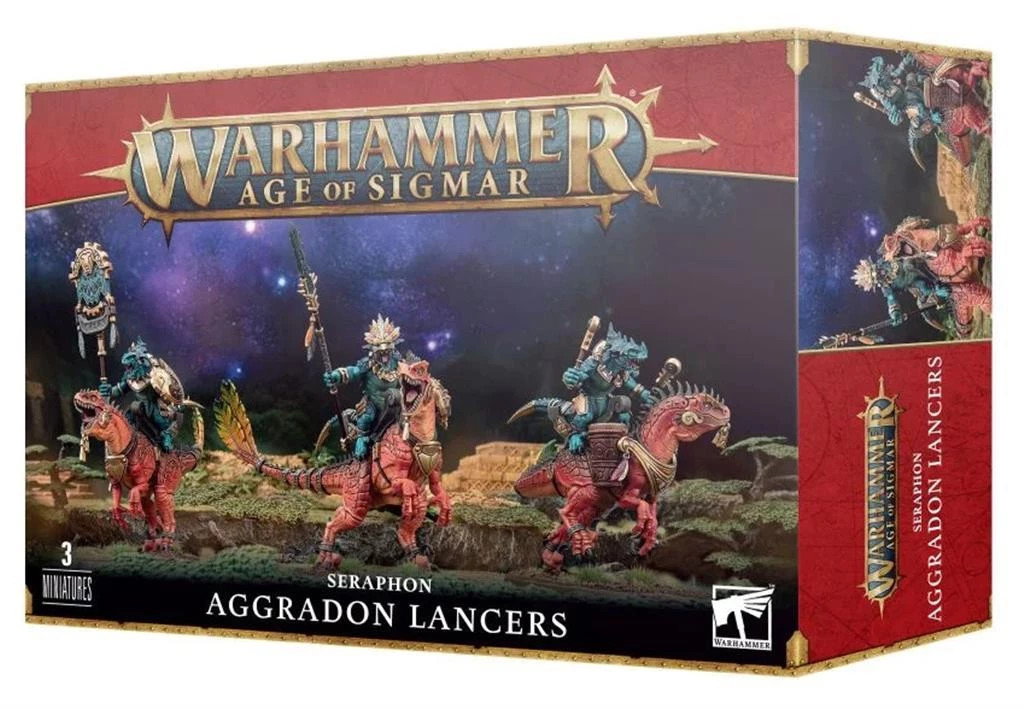 Warhammer Age of Sigmar Seraphon Aggradon Lancers Miniatures Games Workshop