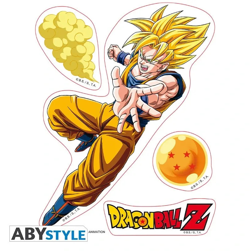 Mini adesivi Dragon Ball Z Goku & Vegeta 16 x 11 cm