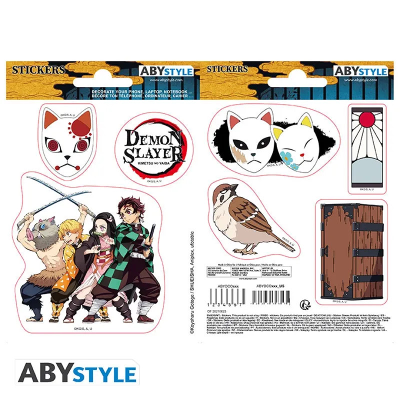 Autocolantes Demon Slayer Slayers 16x11 cm (2 Folhas) - ABYstyle