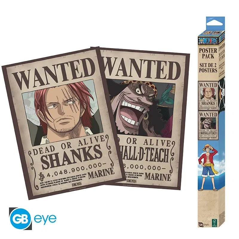 Poster Set One Piece Wanted Shanks & Blackbeard GB Eye