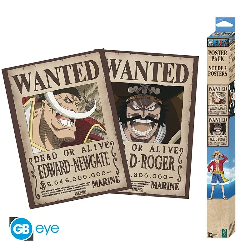 Poster One Piece Set 2 Chibi Wanted Roger & Whitebeard GB Eye