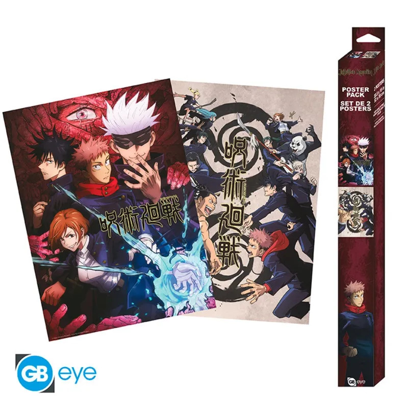 Poster Set 2 Chibi Jujutsu Kaisen Group and Schools GB eye