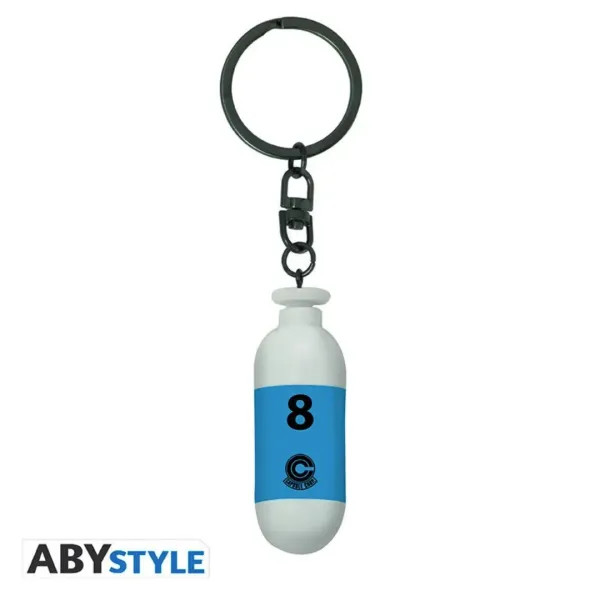Dragon Ball Z Porte-clés 3D Capsule Corp Bleu Officiel ABYstyle