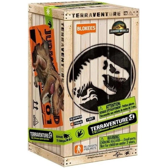 Jurassic World Figura Surpresa Terraventure TS01 Blind Box Blokees