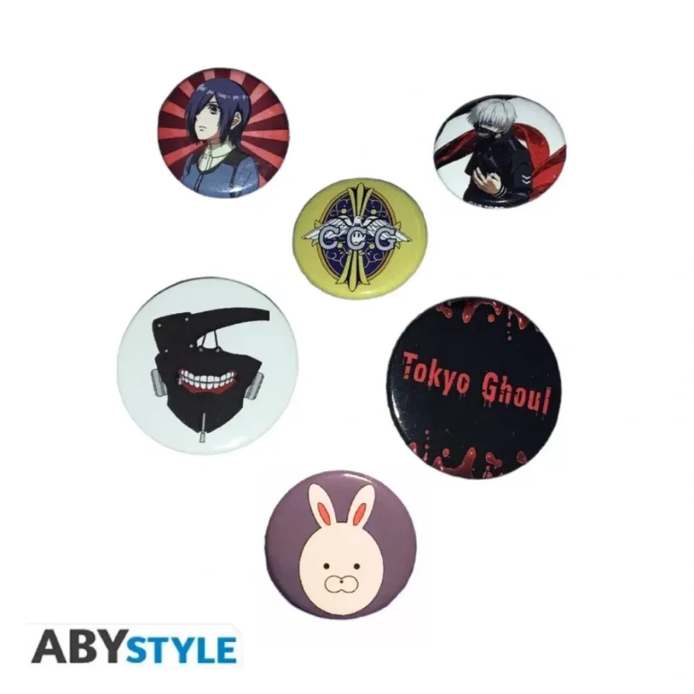 Tokyo Ghoul Pack de 6 Badges Oficiais ABYstyle