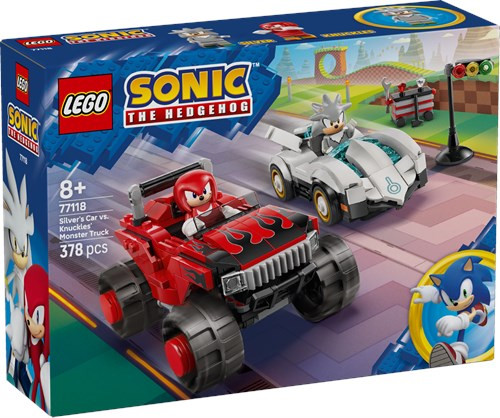 LEGO Sonic the Hedgehog – Carro do Silver vs. Monster Truck do Knuckles (77118)