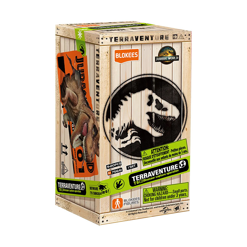 Jurassic World Terraventure TS01 Caixa Mistério 12 Unidades Blokees