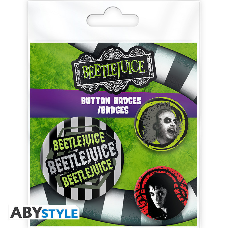 Pins Beetlejuice Pack de 3 Badges ABYstyle