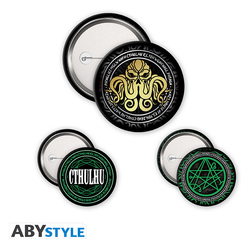 Cthulhu Pack de Badges Necronomicon ABYstyle