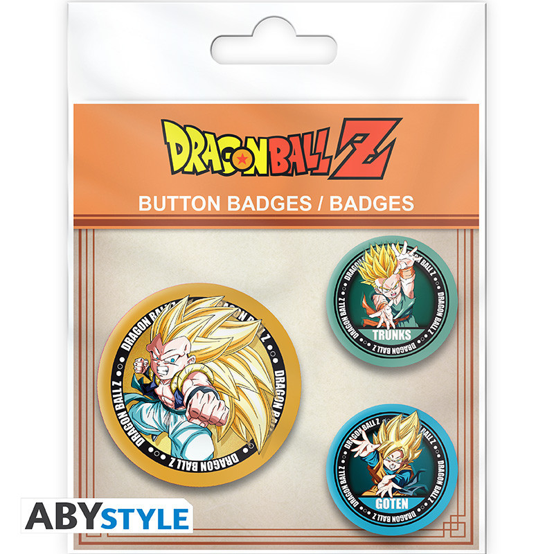 Pack de Crachás Dragon Ball Z Trunks, Goten & Gotenks ABYstyle
