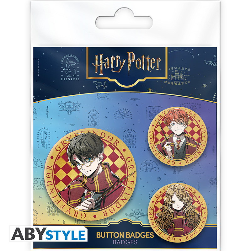 Pins Harry Potter Pack 3 Harry, Hermione & Ron ABYstyle