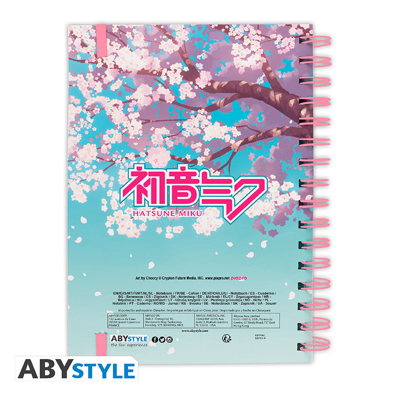 Caderno A5 Spiral Hatsune Miku Cherry Blossom ABYstyle
