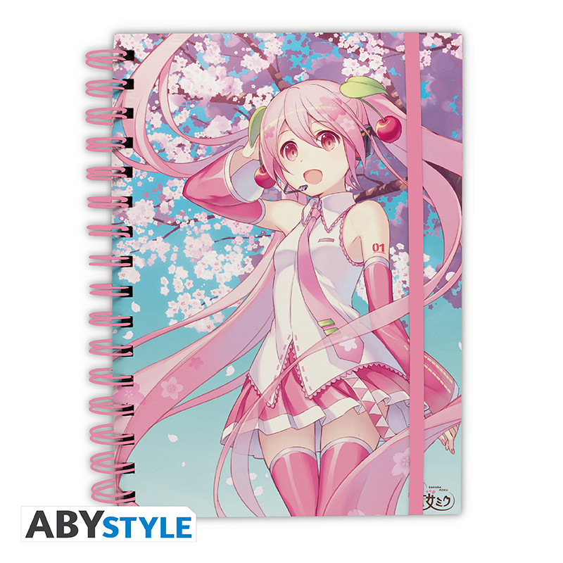 Caderno A5 Spiral Hatsune Miku Cherry Blossom ABYstyle