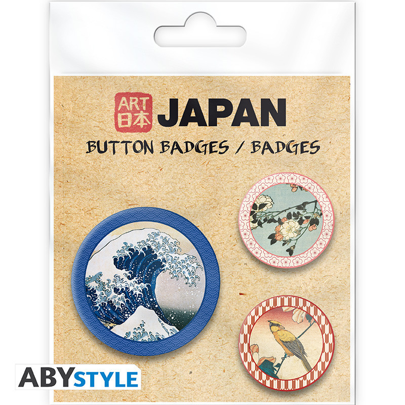 Badges Hokusai Pack de 3 ABYstyle