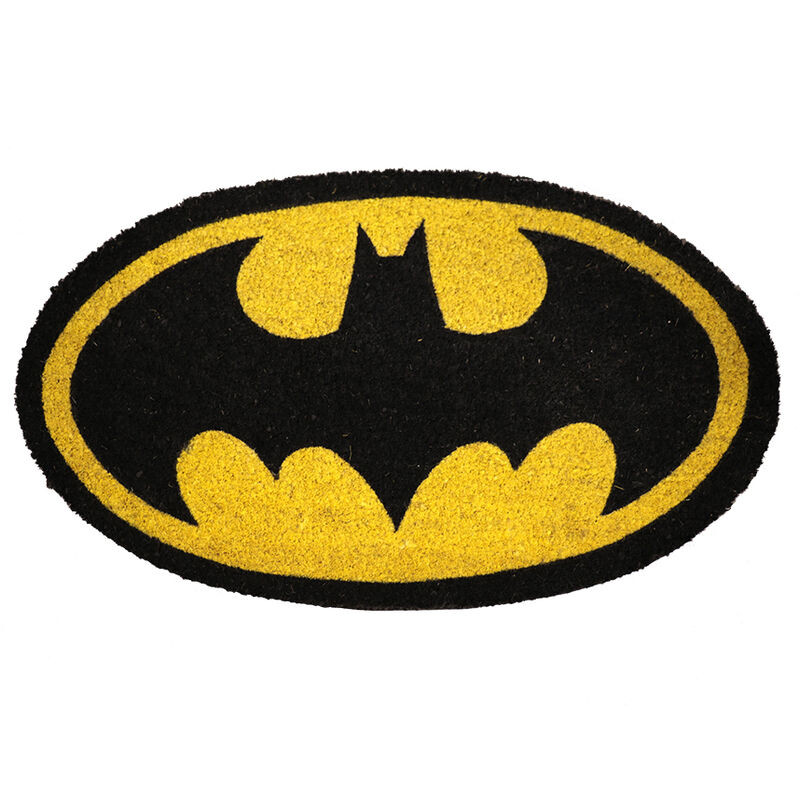 Tapete de Entrada Batman DC Comics Logo 60x40cm Fibra de Coco