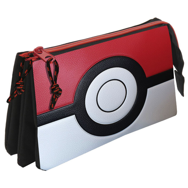 Estojo triplo pokébola pokémon