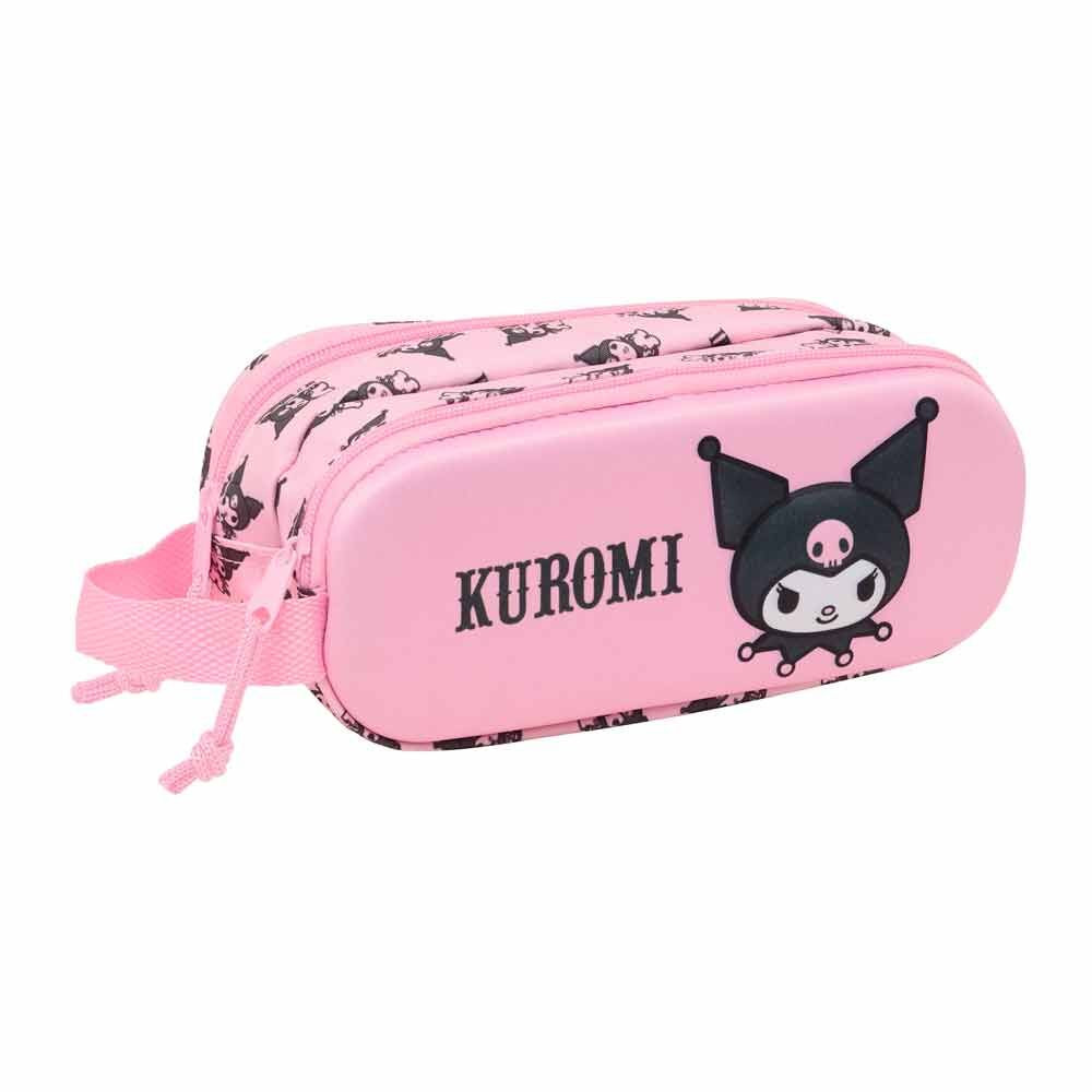 Estojo duplo 3D Kuromi Hello Kitty