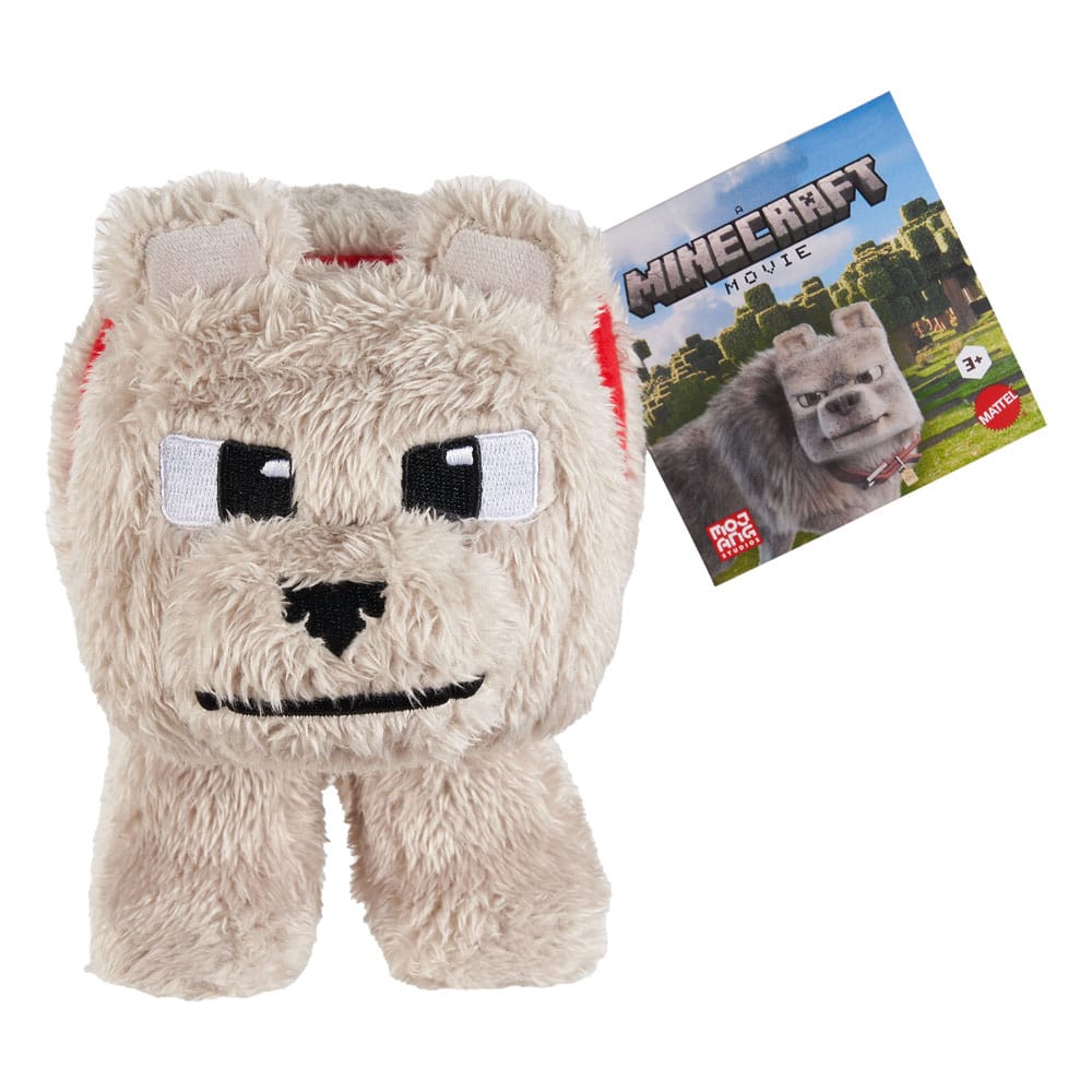 Minecraft Movie DENNIS THE WOLF 20cm Soft Plush Toy