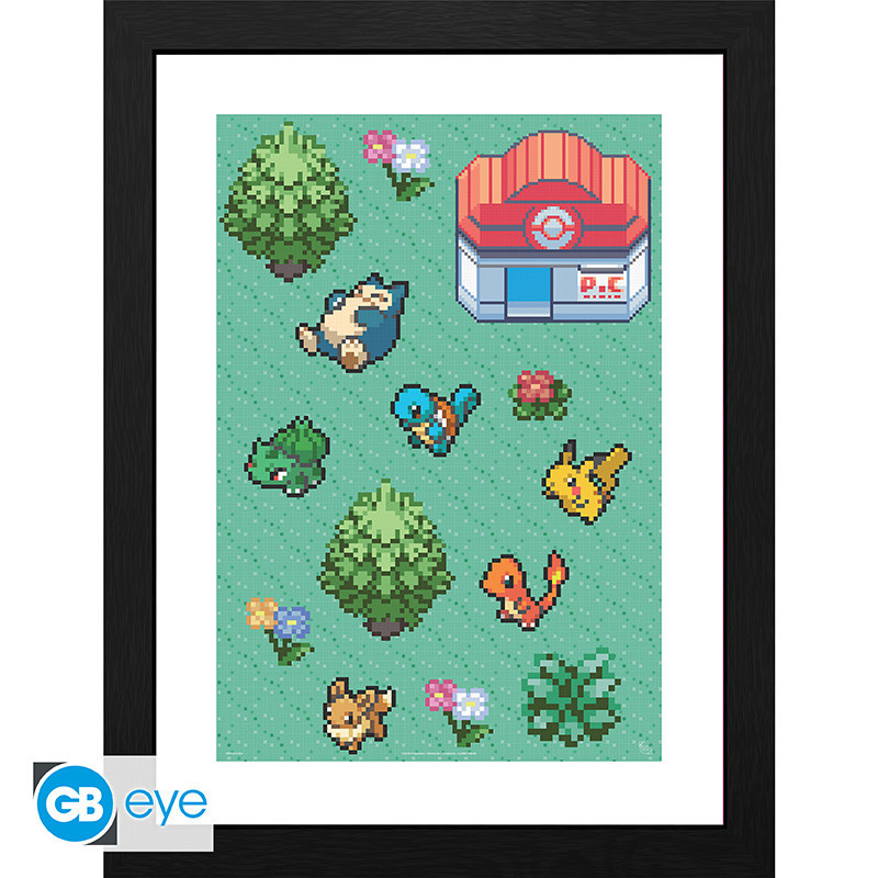 Pokémon Deko-Bild Pixel Art Framed Print ABYstyle