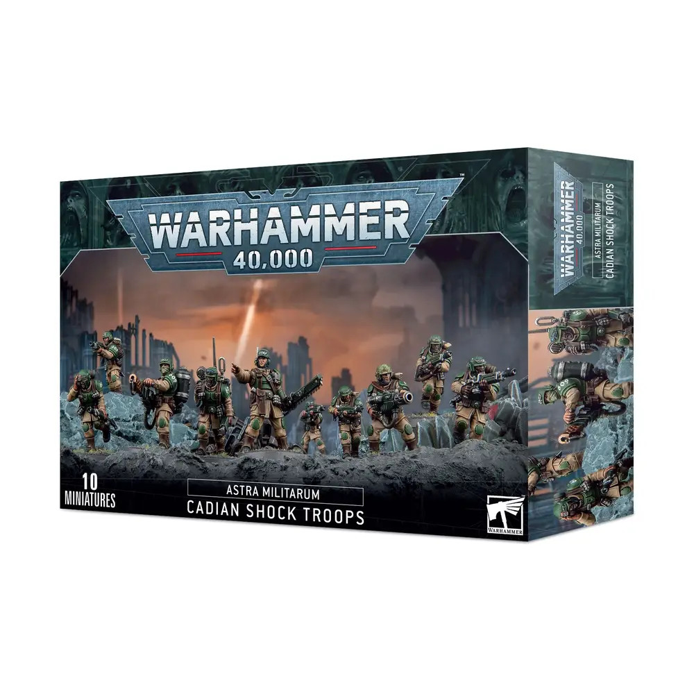 Warhammer 40,000 Astra Militarum Cadian Shock Troops Miniatures Games Workshop