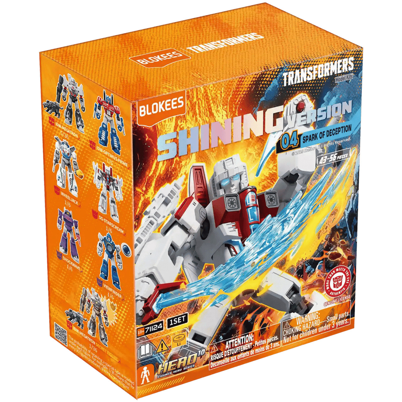 Scatola da esposizione Blokees Transformers Shining Version 04 Spark of Deception 6 unità