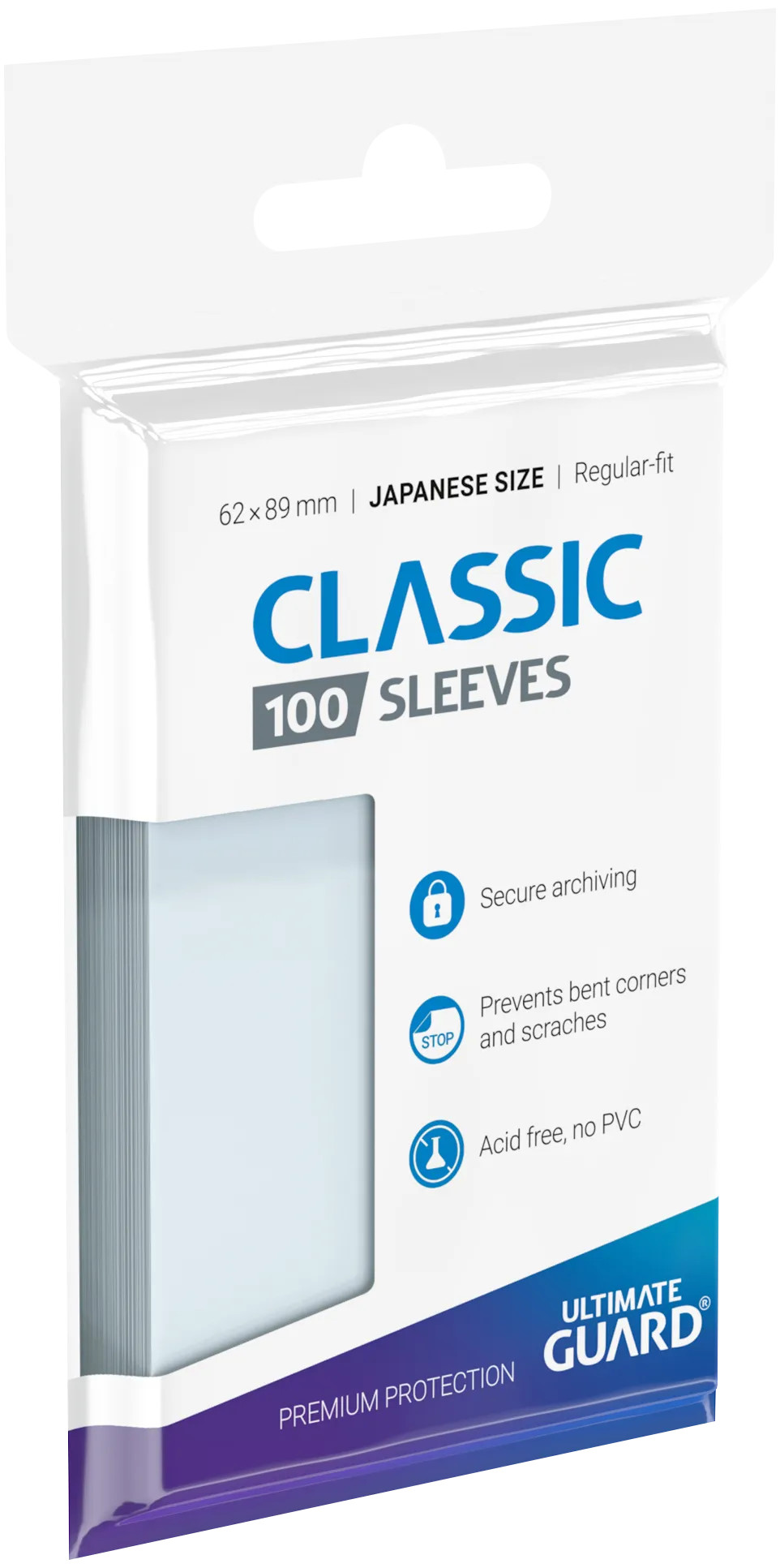 Sleeves Ultimate Guard Classic Soft Japanese Size Transparent (100)