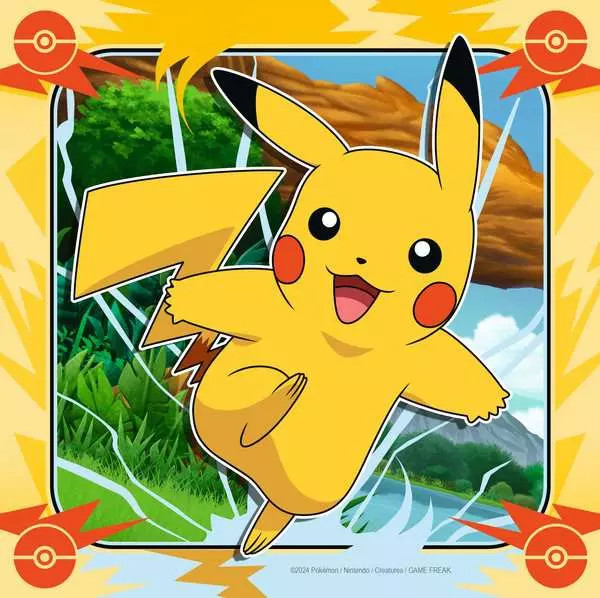 Pokémon Puzzle 3x49 Teile Pikachu, Charizard und Eevee Ravensburger