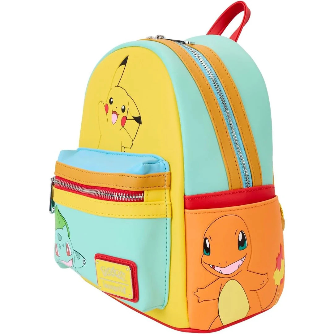 Pokémon Color Block Starters Mini Backpack Loungefly
