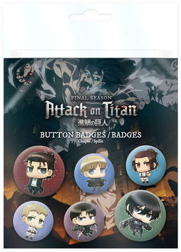 Attack on Titan Pack de Badges Chibi Characters ABYstyle