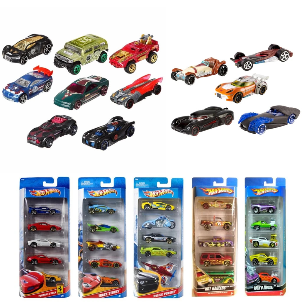 Hot Wheels Pack 5 Carros 1:64 Sortido Mattel