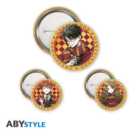 Pins Harry Potter Pack 3 Harry, Hermione & Ron ABYstyle