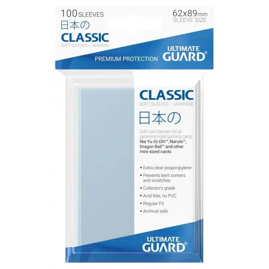 Sleeves Ultimate Guard Classic Soft Japanese Size Transparent (100)