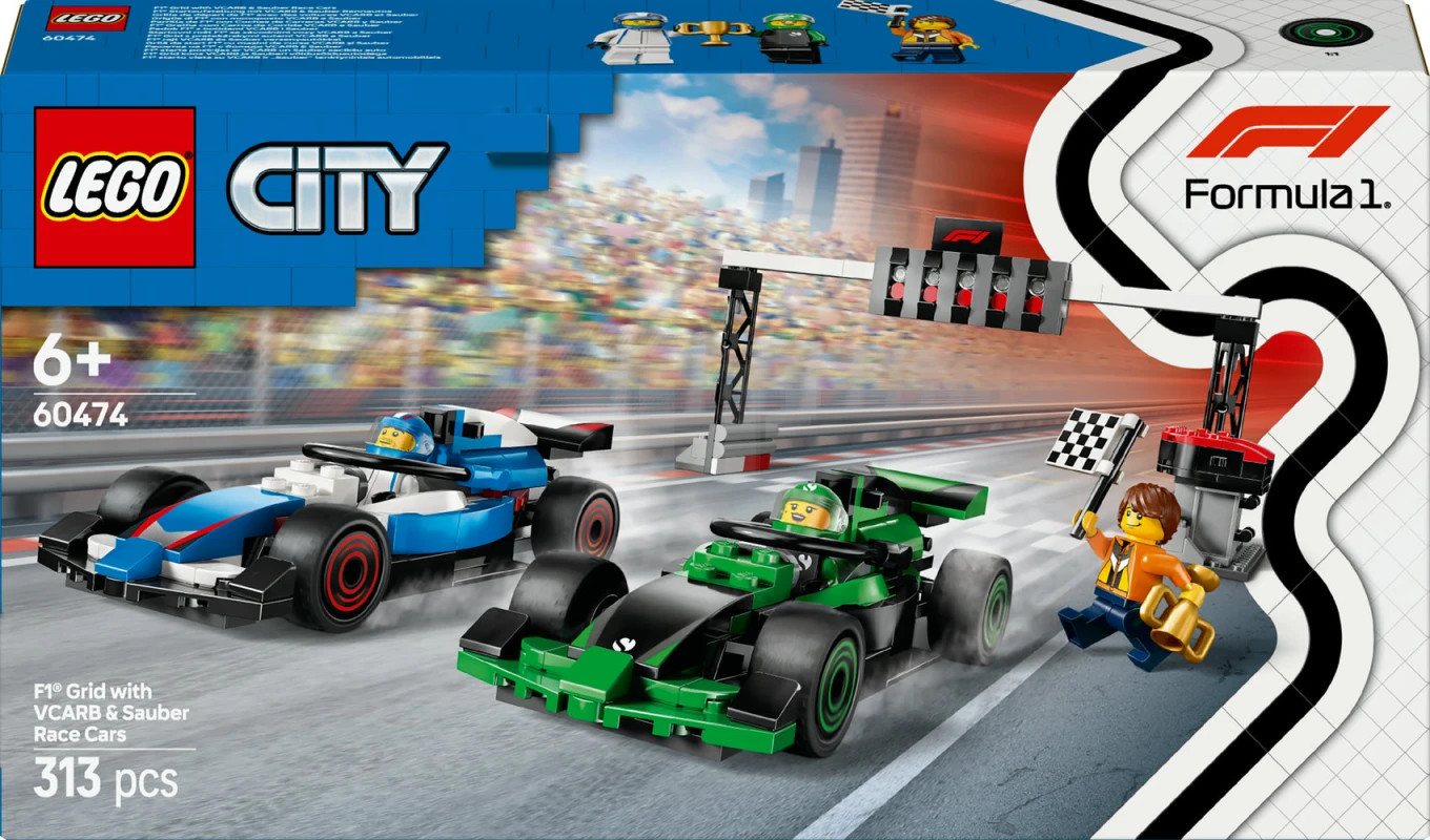 LEGO City F1 Grid with VCARB & Sauber Racing Cars 60474