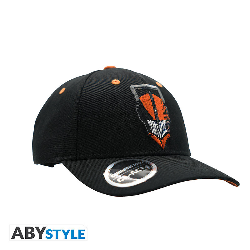 Chainsaw Man Cap Embroidered Logo Black and Orange ABYstyle