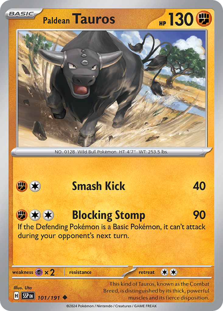 Paldean Tauros - Surging Sparks - Comme neuf