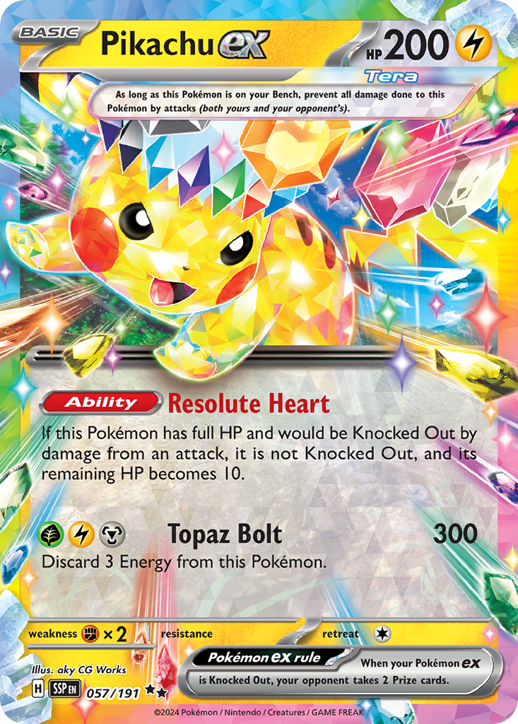 Pikachu ex - Surging Sparks - Near Mint