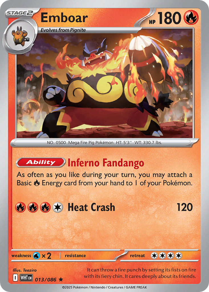 Emboar - White Flare - Near Mint
