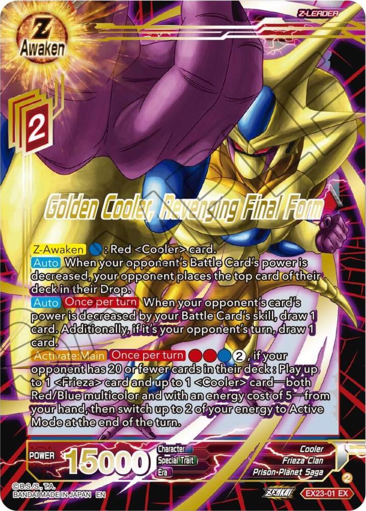 Golden Cooler, Revenging Final Form - Boîte de Deck d’Extension Set 23 : Premium Anniversary Box 2023 - Comme Neuf