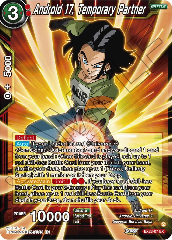 Android 17, Temporary Partner - Expansion Deck Box Set 23: Premium Anniversary Box 2023 - Near Mint