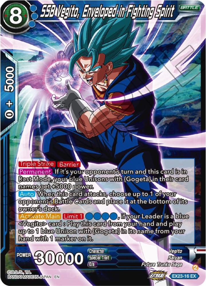 SSB Vegito, Enveloppé dans un esprit de combat - Ensemble de boîtes de deck d’extension 23 : Premium Anniversary Box 2023 - Comme neuf