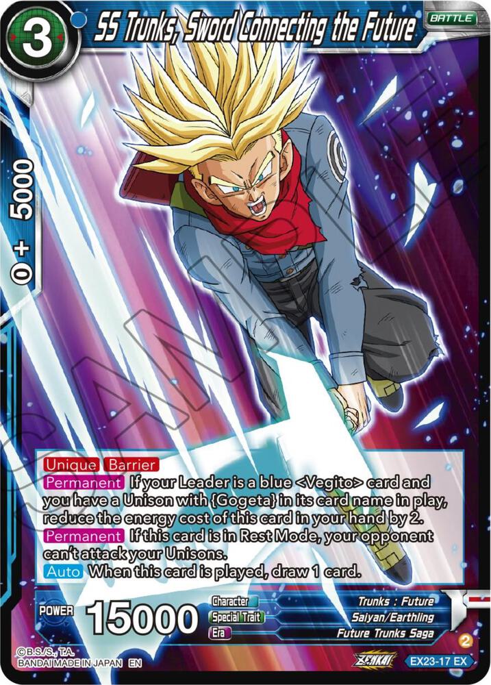 SS Trunks, Sword Connecting the Future - Expansion Deck Box Set 23: Premium Anniversary Box 2023 - Casi nuevo