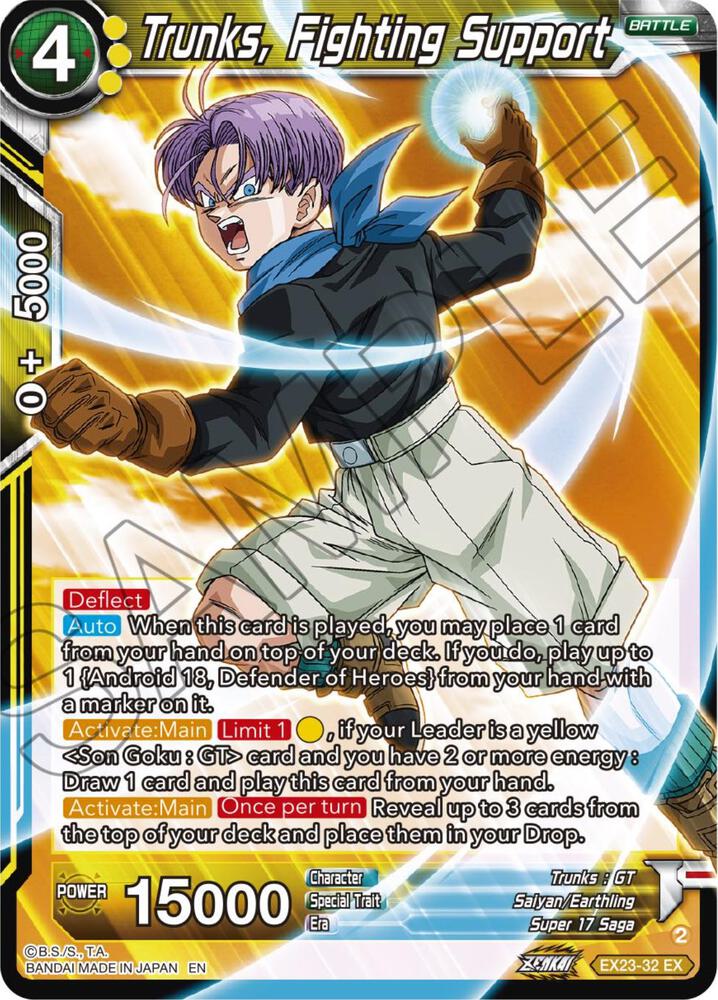 Trunks, Fighting Support - Expansion Deck Box Set 23: Premium Anniversary Box 2023 - Near Mint