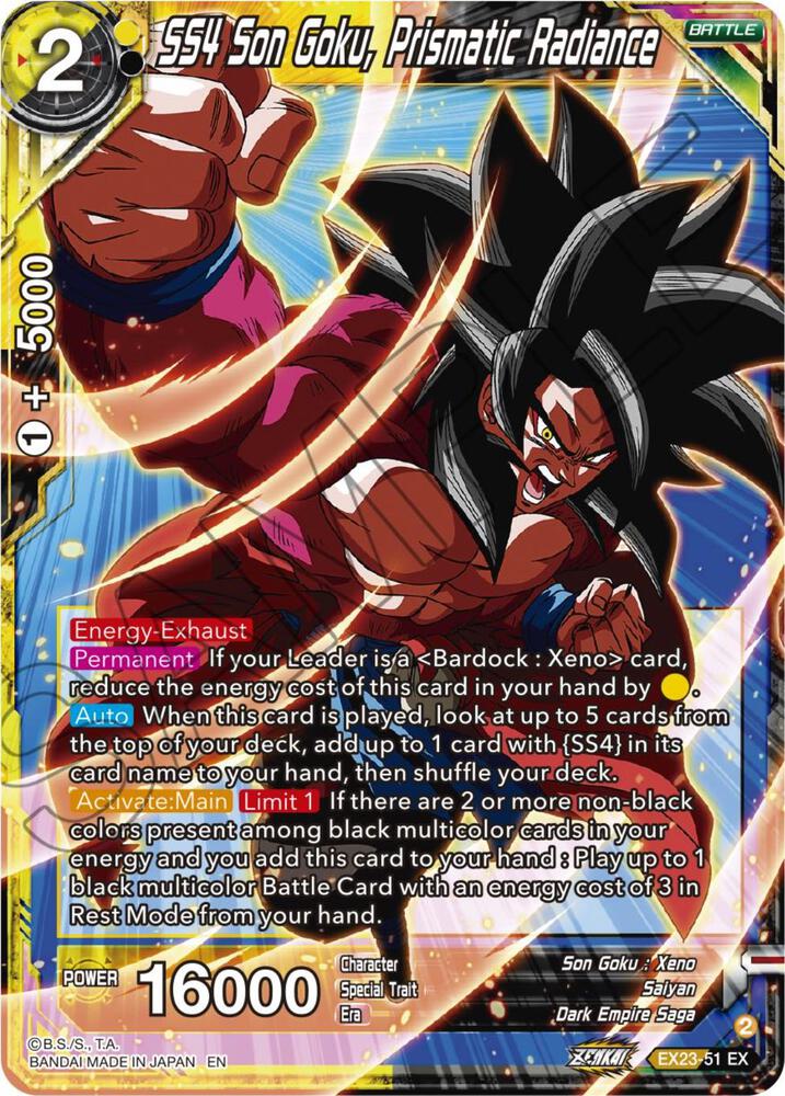 SS4 Son Goku, Prismatic Radiance - Deck Box dell’Espansione Set 23: Premium Anniversary Box 2023 - Near Mint